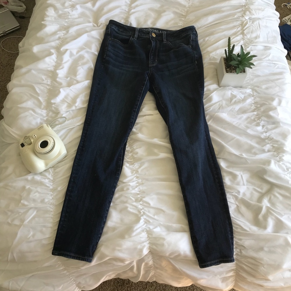 hi-rise american eagle jeggings (size 6 short)